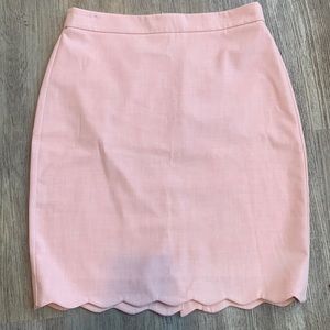 Elle pink scalloped skirt